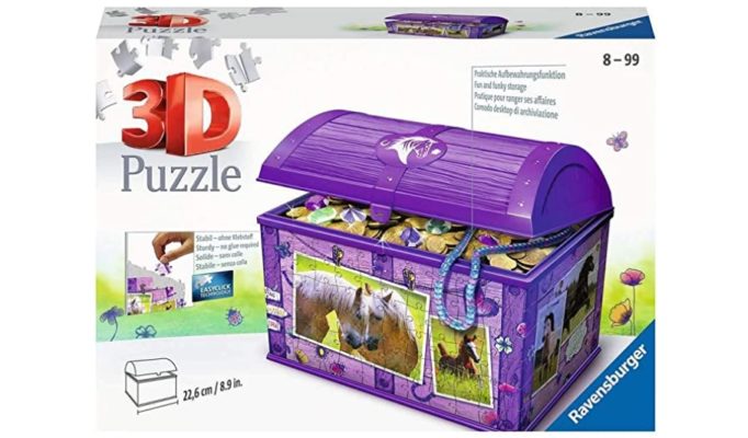Ravensburger 3D Puzzle Schatztruhe Pferde