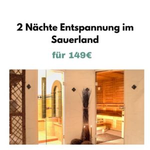 🍂🌳Sauerland: 2 Nächte mit Frühstück + Dinner im 4* Hotel für 149€