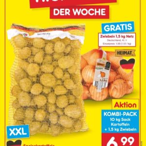 1,5 kg Zwiebeln geschenkt beim Kauf von 10kg Kartoffeln, bei Netto ( gelb ) - DAS HIGHLIGHT DER WOCHE - kann gegebenenfalls schnell weg sein !