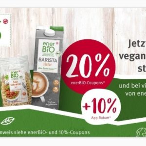 20% auf Ener Bio vegan + 10% extra via rossmann App