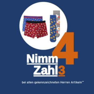 🧦🩲 4 für 3-Aktion für Herren Boxershorts und Socken bei Ernsting's Family