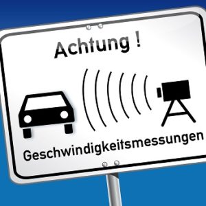 Radarkontolle, Tempolimit,  Polizei, Schild