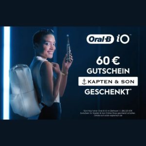 🦷 Oral-B iO kaufen &amp; 60€ Kapten &amp; Son Gutschein erhalten
