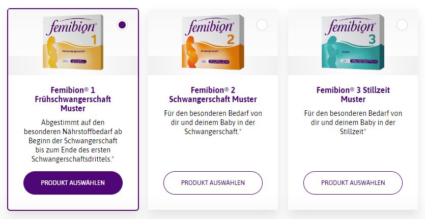 Femibion Schwangerschaftsprodukt gratis