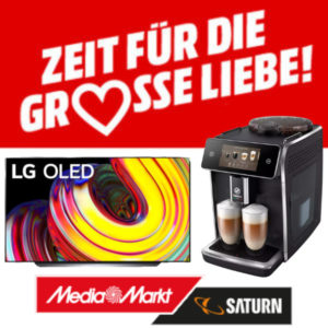 Valentinstag-Deals bei MediaMarkt: OLED TV's, Side-by-Side Kühlschrank, Kaffeemaschine uvm.