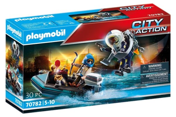 Playmobil-Set Polizei-Jetpack: Festnahme des Kunsträubers