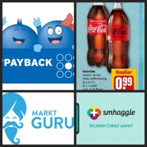 6 Flaschen Coca Cola ( 1,5 l ) für umgerechnet 2,49 Euro statt 5,94 Euro. Bei Rewe Dank Marktguru, Smhaggle & Payback- ab Dienstag 14.02.