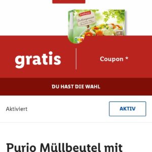 Lidl Rabattsammler ab 60€: Gratis Müllbeutel oder Buttergemüse Coupon ab 1€ Einkaufswert