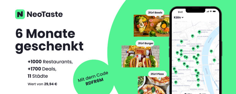 NeoTaste 6 Monate geschenkt