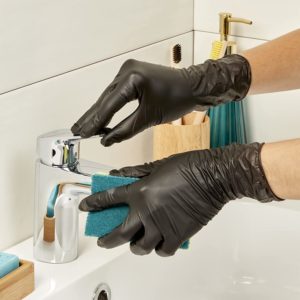 Spontex 100x Extra Black Einmalhandschuhe aus Vinyl für 6,64€