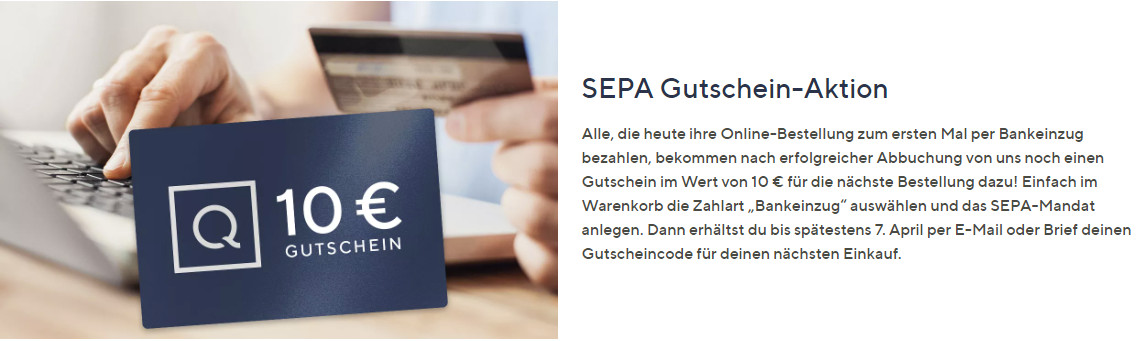 SEPA-Gutschein-Aktion bei QVC