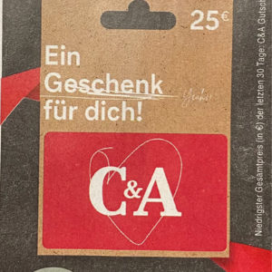 Edeka: 15% Rabatt auf C&A Geschenkkarte (25€ & 40€)