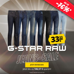 👖 G-STAR RAW Jeans-Sale: jede Jeans für 33,33€
