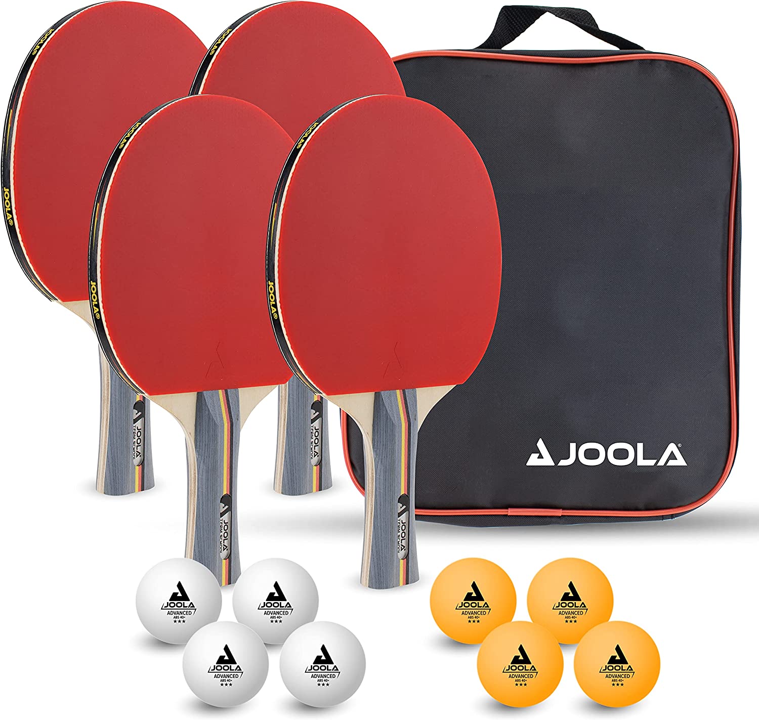 JOOLA Tischtennis-Schläger Set inkl. 4 Bälle &amp; Tasche