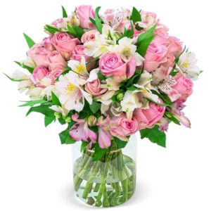 Blumenstrauß mit Rosen und Inkalilien - 100 Blüten für 27,72€ inkl. Versand