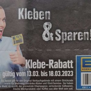 5%, 10% + 15% Rabatt bei Edeka-Südbayern bis 18.03.2023 mit Kleben & Sparen