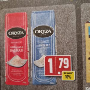 Oryza Reis für umgerechnet 1,34 Euro bei Edeka- ggf. regional- Dank Smhaggle