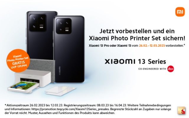 xiaomi 13 vorbesstellaktion