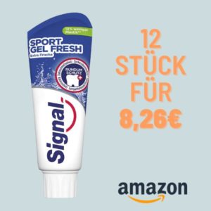 🪥 12 Tuben Signal Zahnpasta Sport Gel Fresh für 8,26€
