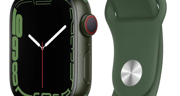 Apple Watch Series 7 in Gruen