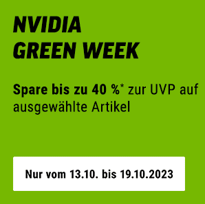 💻 NBB: NIVIDA Green Week - bis zu 40% Rabatt auf über 90 ausgewählte Artikel