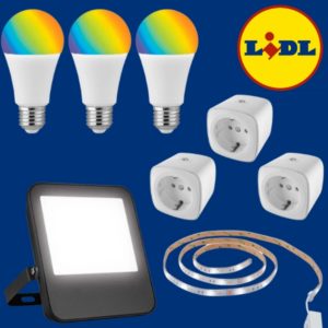 LIDL 💡 Smarte Gadgets für innen und außen 👉 z.B. 3 RGB Birnen für 29,99€ | 3 Steckdosen für 24,99€ | RGB Außenstrahler für 22,99€ | uvm.