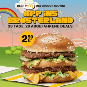 🍔 McDonald's Oster Countdown 🐣 Jeden Tag ein neuer Coupon! Heute: + 500 Extra-Punkte 😋