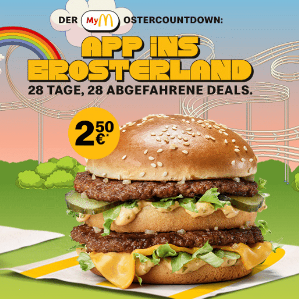 Thumbnail 🍔 McDonald's Oster Countdown 🐣 Jeden Tag ein neuer Coupon! Heute: 1 Big Mac für 2,50€ 😋