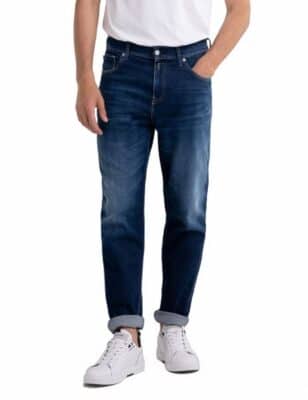Replay Herren Jeans SANDOT - Relaxed Tapered Fit - Blau - Dark Blue Denim