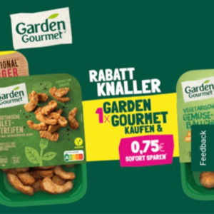 0,75€ Kassenrabatt auf Garden Gourmet Produkte