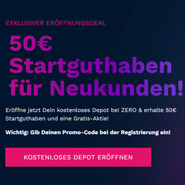 Thumbnail Hammer! 💖 finanzen.net zero-Depot: 50€ Startguthaben + eine Gratisaktie (höchster Wert Apple 160€)
