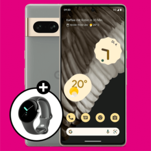 Google-Hammer mit fetter Ersparnis! 🤑 Pixel 7 für 33€ + GRATIS: Pixel Watch LTE + 14GB LTE Telekom Allnet für 29,99€/Monat + 50€ Wechselbonus (freenet green LTE)