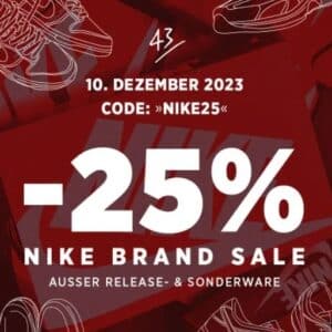 43einhalb: 25% auf das Nike-Sortiment