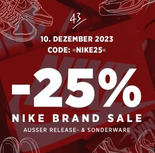 Thumbnail 43einhalb: 25% auf das Nike-Sortiment