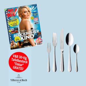 TV Movie Jahresabo + Villeroy &amp; Boch Oscar Besteckset 30-teilig (im Wert von 119€) für 74,10€