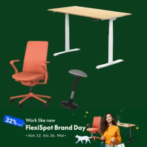 FlexiSpot Brand Day mit bis zu 32% Rabatt