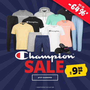 Champion Sale: bis zu 64% Rabatt auf Shirts, Hoodies, Shorts uvm.