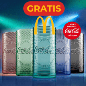 🥤 GRATIS: McDonald's Coca Cola Glas zum McMenü/Frühstücks-Menü ✔️ NEU - 2024 Edition