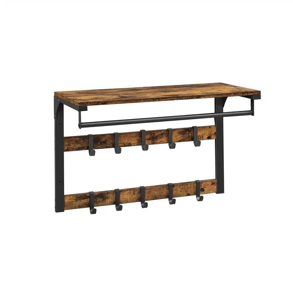 VASAGLE Wandgarderobe in braun/schwarz für 16,99€ (statt 25€)