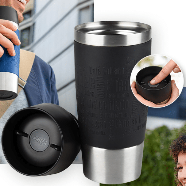 Thumbnail Emsa Travel Mug (360 ml / Schwarz) für 13,99€ ✔️ Hammer-Preis für den täglichen Begleiter