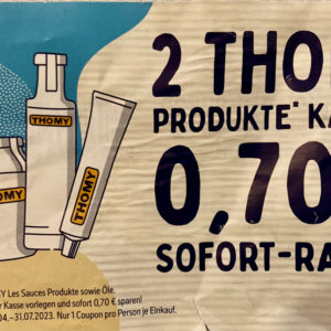 0,70€ Rabatt auf 2 Thomy Produkte