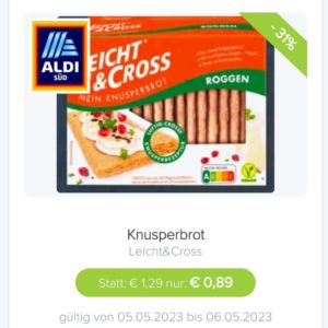 Leicht & Cross (Roggen) Dank Aldi und Marktguru für nur 39 Cent