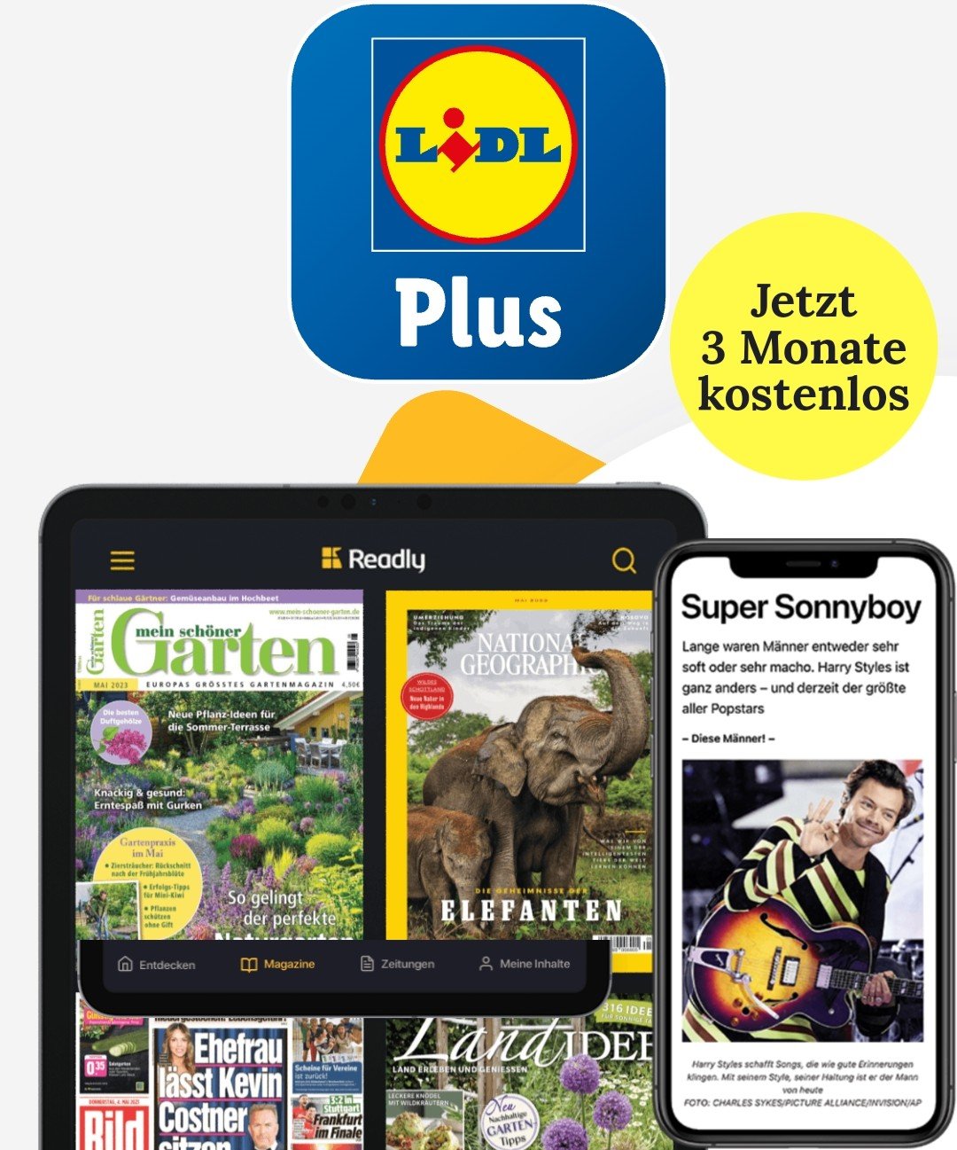 Readly 3 Monate kostenlos mit der LIDL Plus App