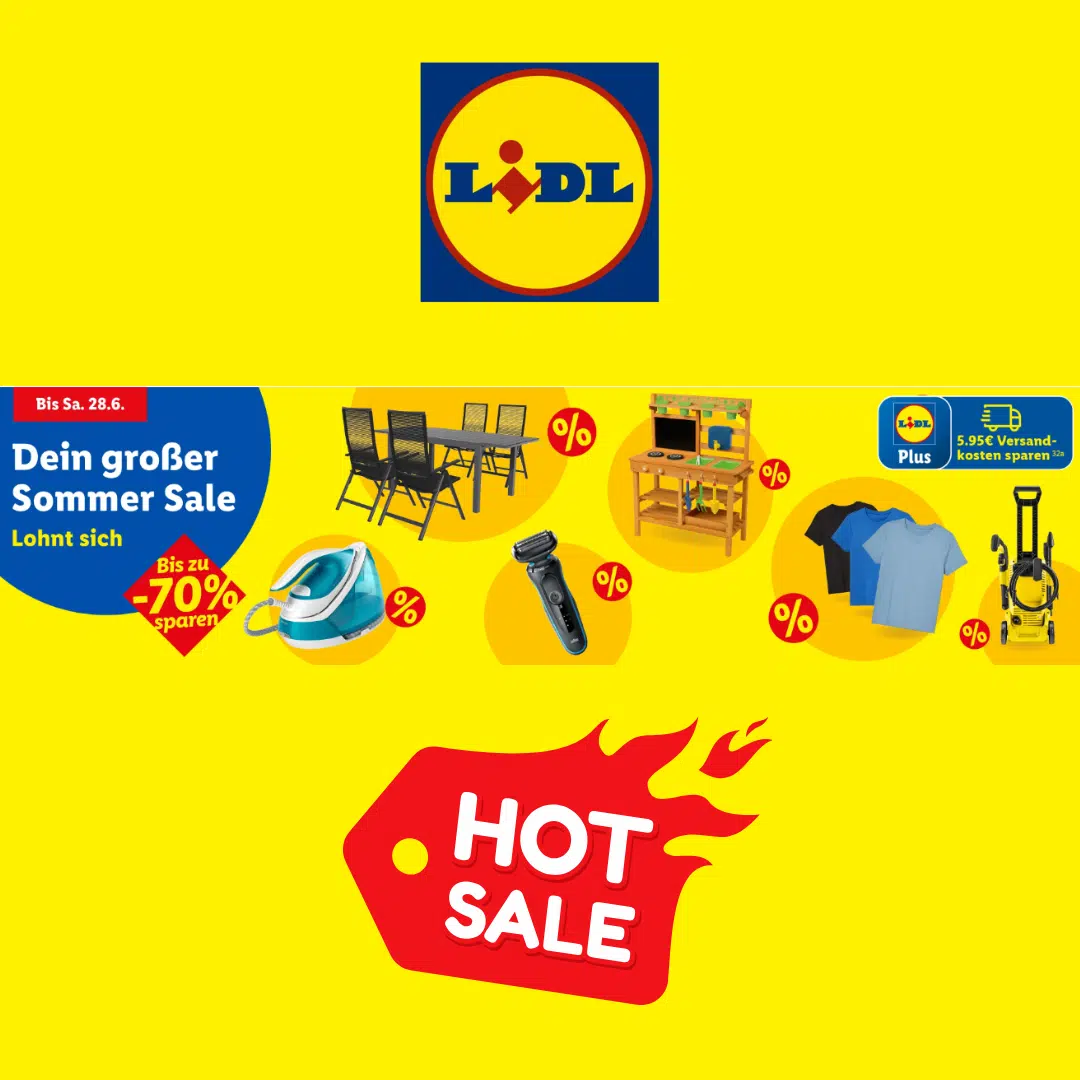 Thumbnail Lidl Sommer Sale mit bis zu 70% - z.B. ausziehbarer Alu-Gartentisch 140-200 cm für 99,99€ (statt 219€)