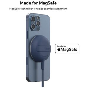 Belkin BoostCharge Pro tragbares kabelloses Ladepad mit MagSafe in Blau / ohne Netzteil (15W) für 18,56€ (statt 32,64€)