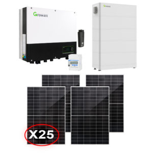 🔌 10375WP Hybrid PV- / Photovoltaik-Anlage mit 10.000 Watt und 25 Solarmodulen
