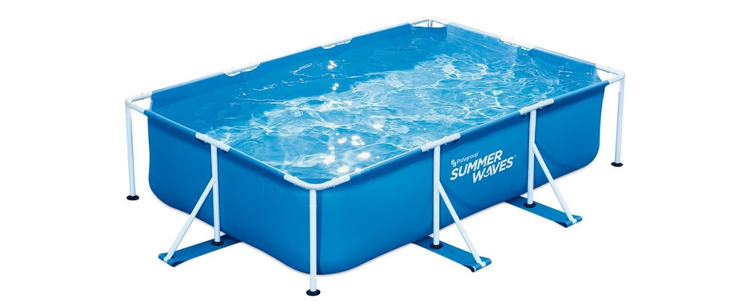 Summer Waves Rectangular Metall Frame Pool (3m x 2m x 75cm) für 99 ...