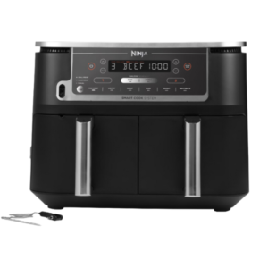BESTPREIS! 😯 Ninja Foodie MAX Dual Zone Heißluftfritteuse, 2x 4,75-Liter, mit digitalem Bratenthermometer AF451EU für 139€ (statt 180€)