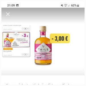 Tails Cocktails durch Kassensystemfehler (?) 6 Euro reduziert statt 3 Euro... nur bei Edeka, mit Edeka Plus App und dank Couponplatz