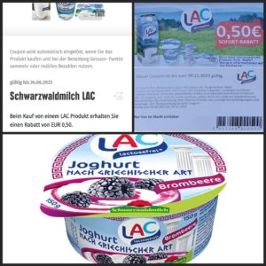 Joghurt "Freebes" von LAC, bei Edeka ( ggf personalisiert/ Standort ) und Coupon